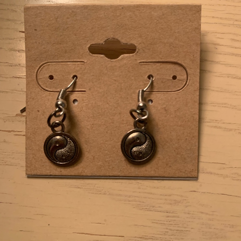 Ying and Yang Dangle Earrings